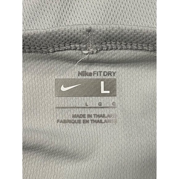 Nike Dri-Fit Mens Running Shirt Large Light Gray Athletic Tee Short Sleeve New - Picture 6 of 9